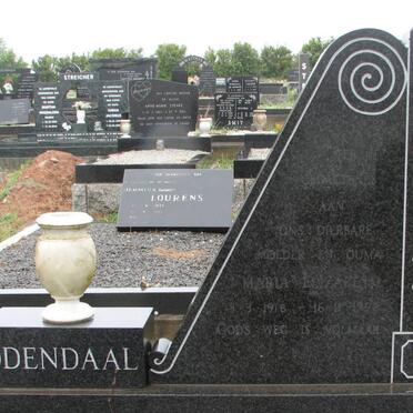 ODENDAAL Dirk Hendrik 1914-1985 &amp; Maria Elizabeth 1916-199?