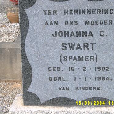 SWART Johanna C. nee SPAMER 1902-1964