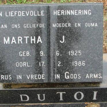 TOIT Martha J., du 1925-1986