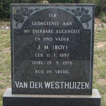 WESTHUIZEN J.M., van der 1897-1978