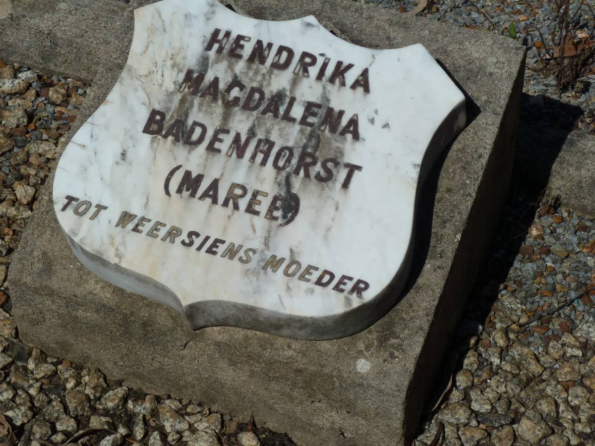 BADENHORST Hendrika Magdalena nee MAREE