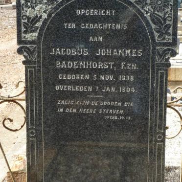 BADENHORST Jacobus Johannes 1838-1904