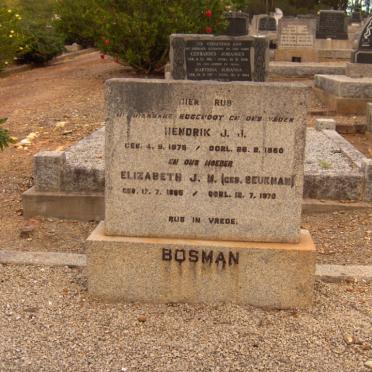 BOSMAN Hendrik J.J. 1875-1950 &amp; Elizabeth J.M. BEUKMAN 1885-1970