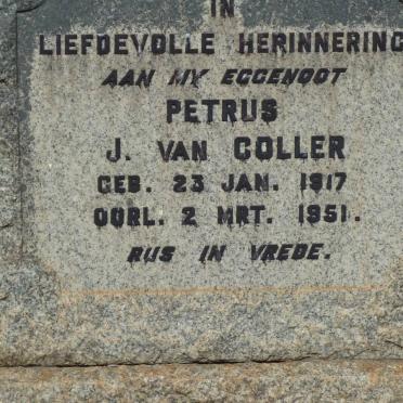 COLLER Petrus J., van 1917-1951