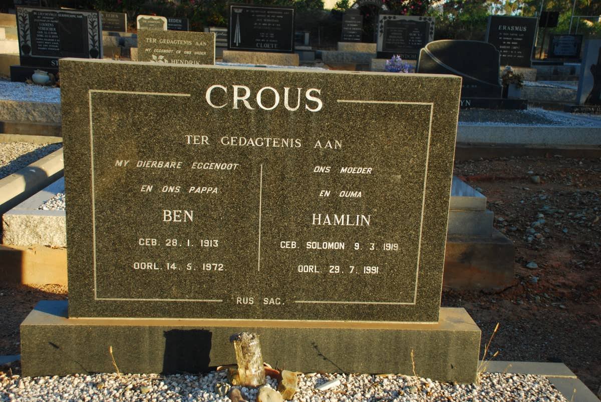 CROUS Ben 1913-1972 &amp; Hamlin SOLOMON 1919-1991