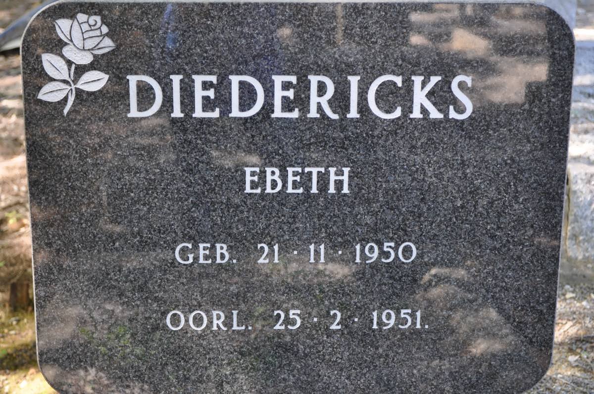 DIEDERICKS Ebeth 1950-1951