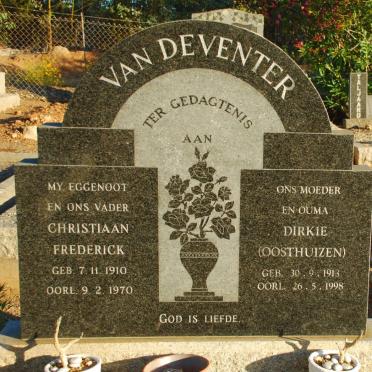 DEVENTER Christiaan Frederick, van 1910-1970 &amp; Dirkie OOSTHUIZEN 1913-1998
