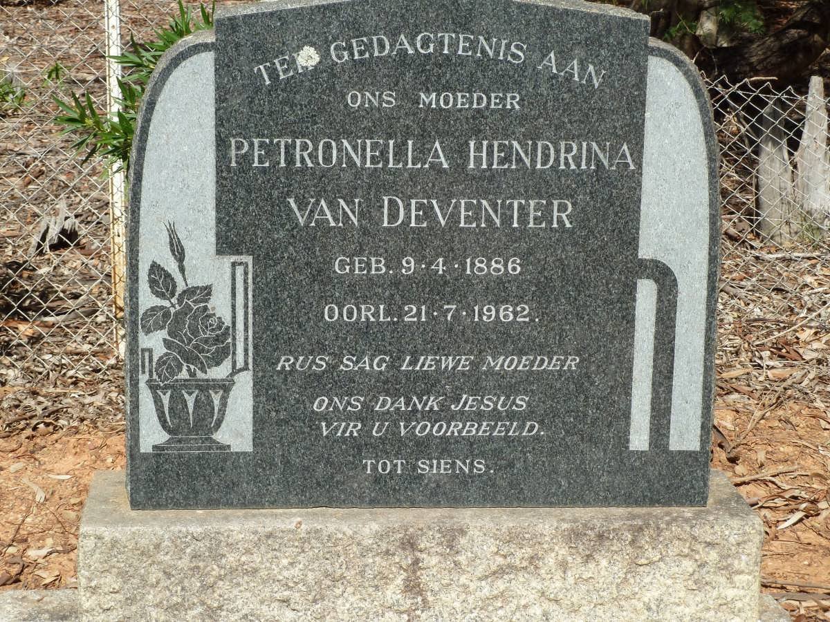 DEVENTER Petronella Hendrina, van 1886-1962