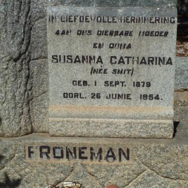 FRONEMAN Susanna Catharina nee SMIT 1879-1954