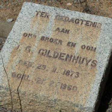 GILDENHUYS J.G. 1873-1960