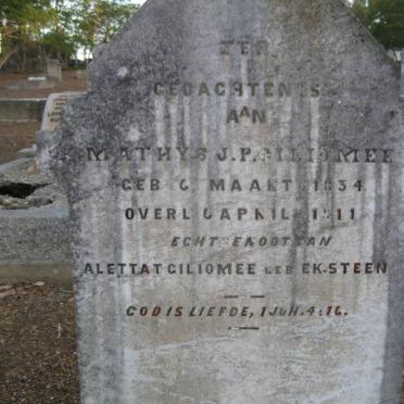 GILIOMEE Mathys J.P. 1834-1911