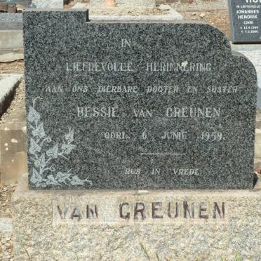 GREUNEN Bessie, van -1959