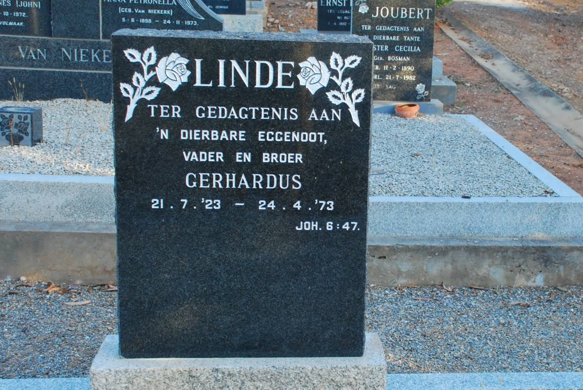 LINDE Gerhardus 1923-1973