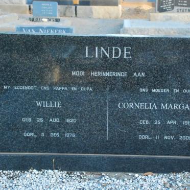 LINDE Willie 1920-1976 &amp; Cornelia Margaretha 1919-2005