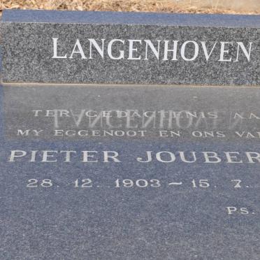 LANGENHOVEN Pieter Joubert S. 1903-1971