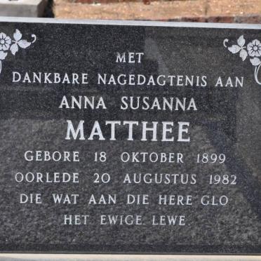 MATTHEE Anna Susanna 1899-1982