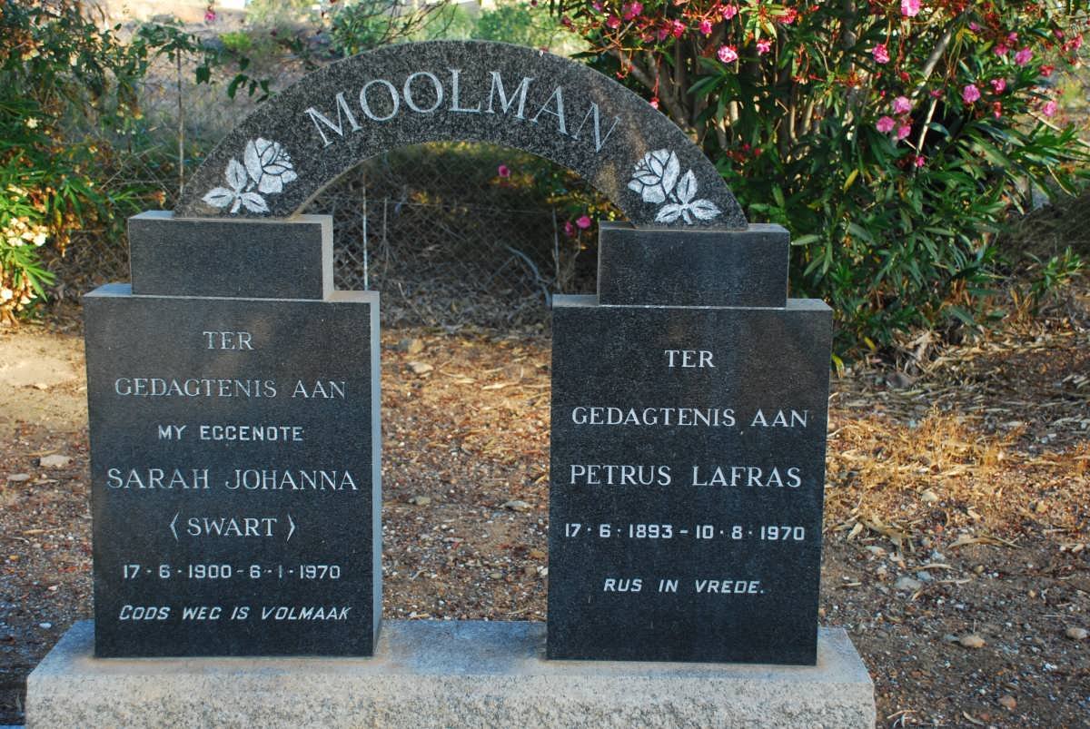 MOOLMAN Petrus Lafras 1893-1970 &amp; Sarah Johanna SWART 1900-1970