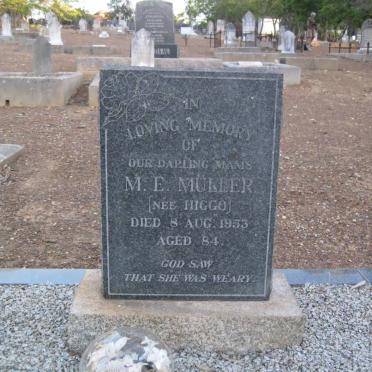 MÜLLER M.E. nee HIGGO -1953