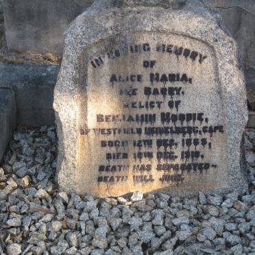 MOODIE Alice Maria nee BARRY 1865-1919