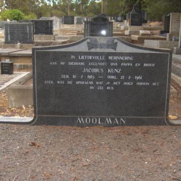 MOOLMAN Jacobus Kunz 1915-1961