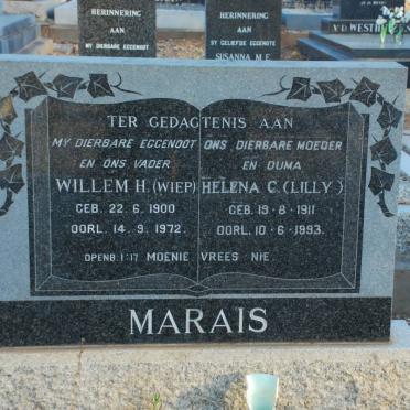 MARAIS Willem H. 1900-1972 &amp; Helena C. 1911-1993