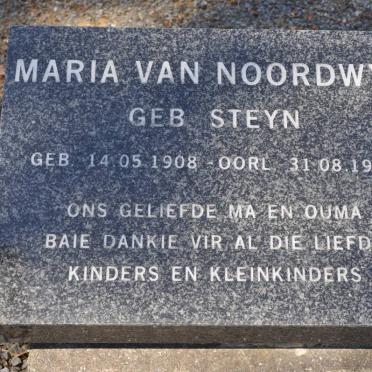 NOORDWYK Maria, van nee STEYN 1908-1996