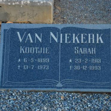 NIEKERK Kootjie, van 1899-1973 &amp; Sarah 1913-1993