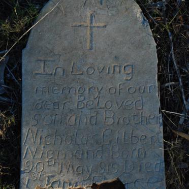 NIEMAND Nicholas Gilbert 1915-19??