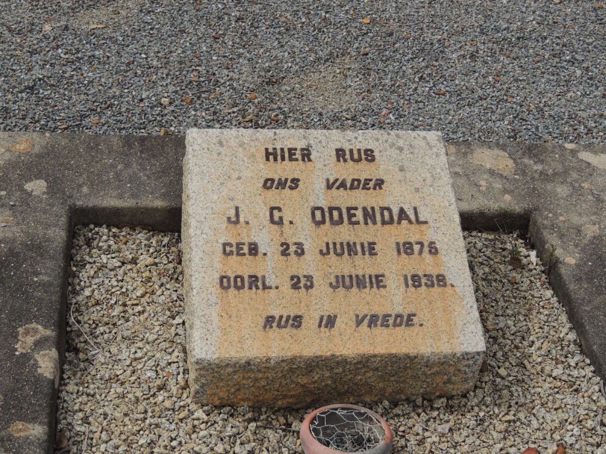 ODENDAL J.G. 1875-1939