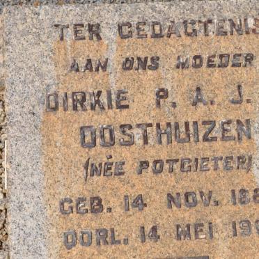 OOSTHUIZEN Dirkie P.A.J.D. nee POTGIETER 1884-1960