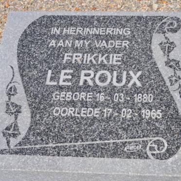 ROUX Frikkie, le 1880-1965 &amp; Hannie 1892-1973