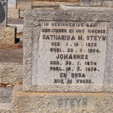 STEYN Johannes 1874-1958 &amp; Catharina M. 1872-1954