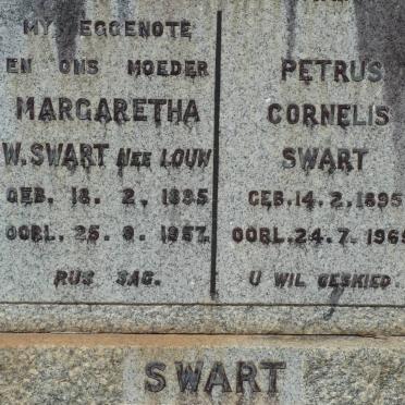 SWART Petrus Cornelis 1895-1965 &amp; Margaretha W. LOUW 1895-1957