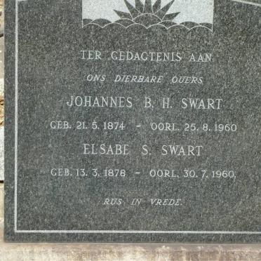 SWART Johannes B.H. 1874-1960 &amp; Elsabe S. 1878-1960