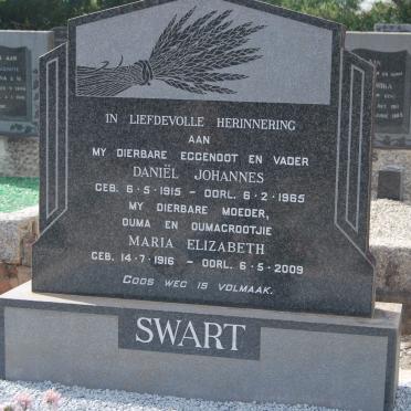 SWART Daniël Johannes 1915-1965 &amp; Maria Elizabeth 1916-2009