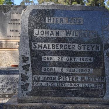 STEYN Johan Wilhelm Smalberger 1864-1942 :: STEYN Pieter M. 1887-1932 &amp; Cora VAN EEDEN 1889-1988