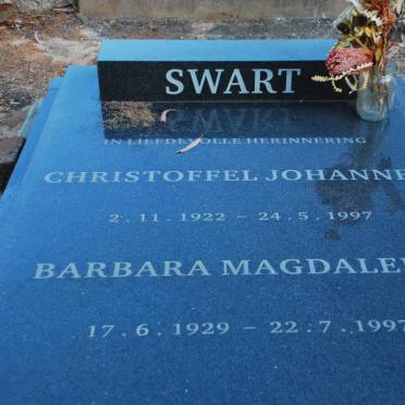 SWART Christoffel Johannes 1922-1997 &amp; Barbara Magdalena 1929-1997