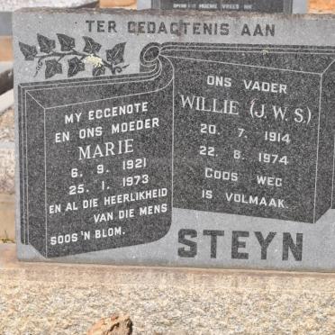 STEYN J.W.S. 1914-1974 &amp; Marie 1921-1973