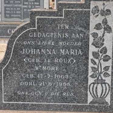 SAMWORTH Johanna Maria nee LE ROUX 1863-1955