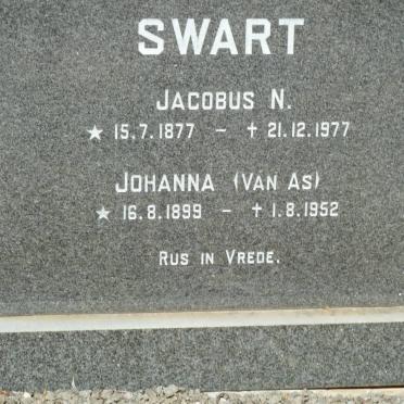 SWART Jacobus N. 1877-1977 &amp; Johanna VAN AS 1899-1952