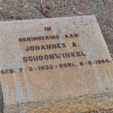 SCHOONWINKEL Johannes A. 1933-1964