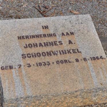 SCHOONWINKEL Johannes A. 1933-1964