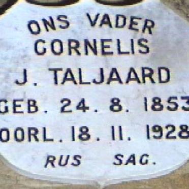 TALJAARD Cornelis J. 1853-1928