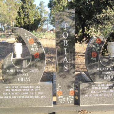 TOBIAS James Barend Davids 1933-2000 &amp; Juliana Sophia 1926-1960