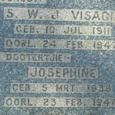 VISAGIE S.W.J. 1911-1947 :: VISAGIE Josephine 1938-1947