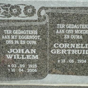 ? Johan Willem 1925-2006 &amp; Cornelia Gertruida 1934-