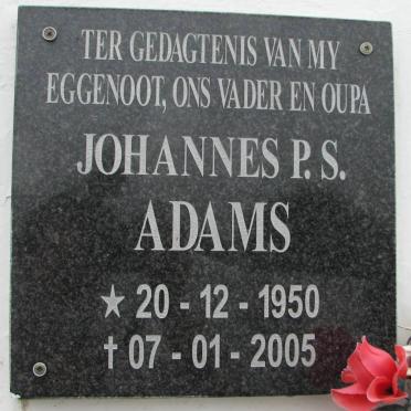 ADAMS Johannes P.S. 1950-2005