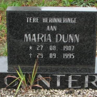 GUNTER Maria Dunn 1907-1995