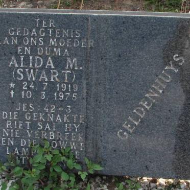GELDENHUYS Alida M. nee SWART 1919-1975