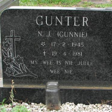GUNTER N.J. 1945-1981